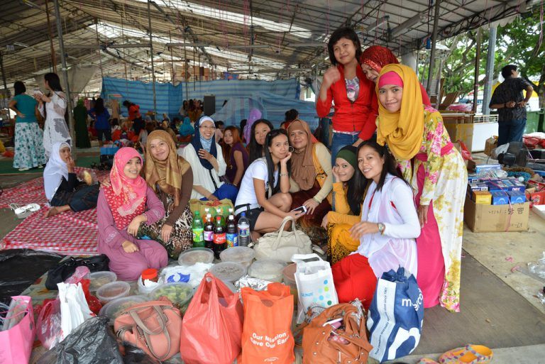 Indonesian helper gathering in singapore