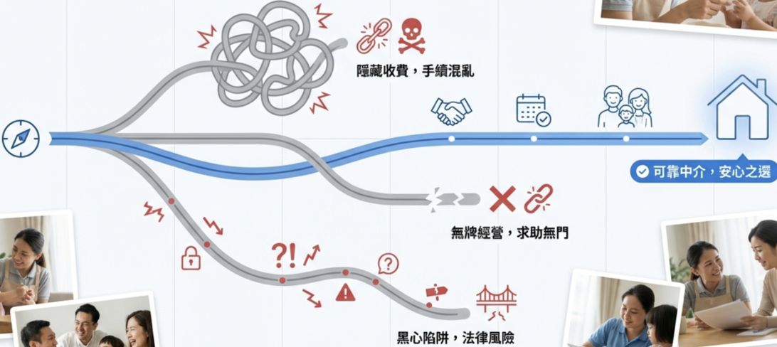 警惕外傭中介陷阱：圖解說明手續混亂及無牌經營的危害，提醒僱主選擇信譽良好的持牌中介公司
